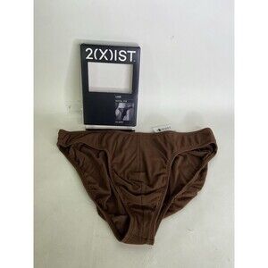 2xist Modal Luxe Hip Rib Bikini Brief Underwear Mocha Brown Mens Size XL